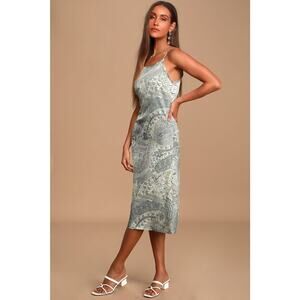 Bishop + Young Emerson Slip Dress Boheme Paisley Size Small New